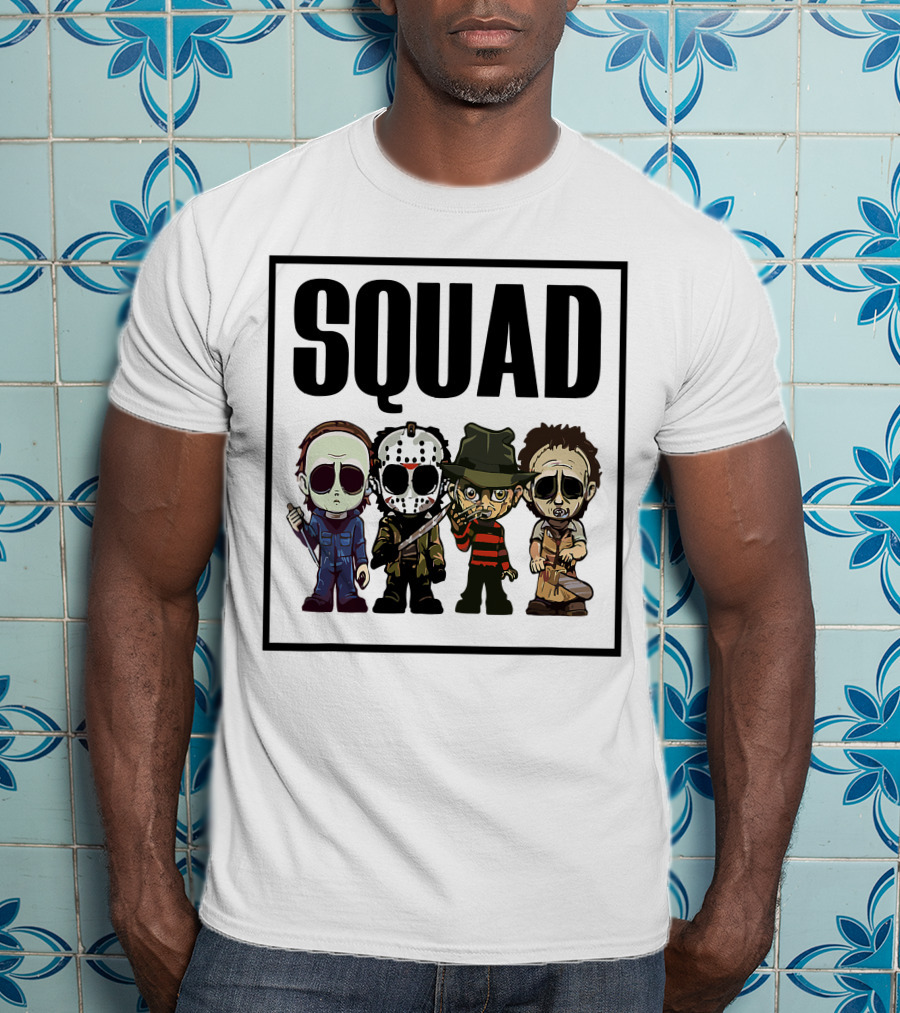 SQUAD Halloween Horror Characters Icons T-Shirt