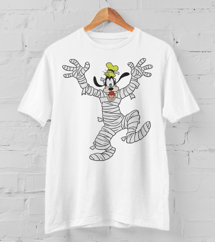 Goofy Wrapped As Mummy Halloween Character T-Shirt