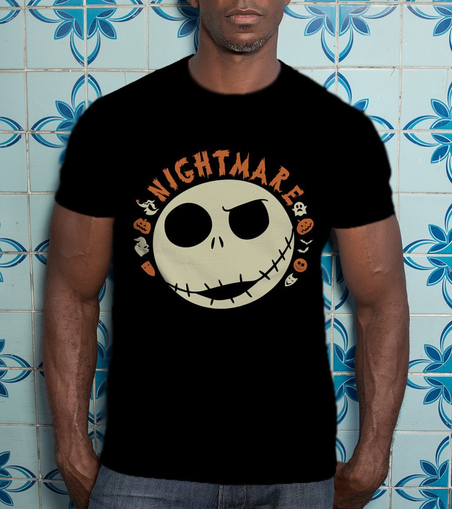 The Nightmare Before Christmas Jack Skellington Halloween Face T-Shirt