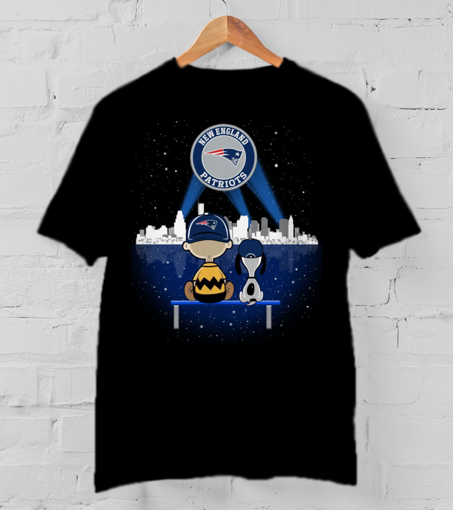 New England Patriots Skyline With Characters T-Shirt
