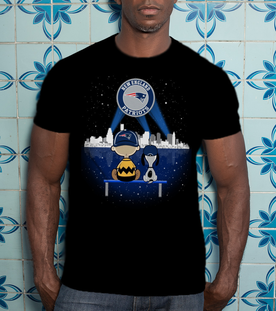 New England Patriots Skyline With Characters T-Shirt