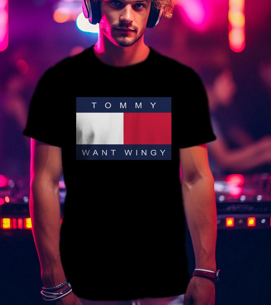 TOMMY WANT WINGY Red White Blue T-Shirt
