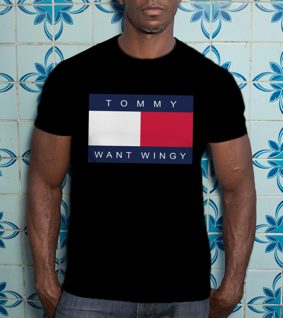 TOMMY WANT WINGY Red White Blue T-Shirt