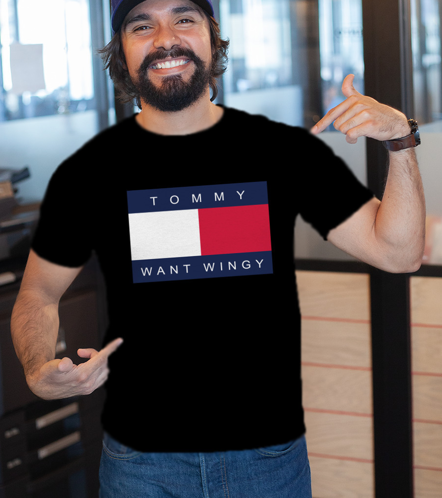 TOMMY WANT WINGY Red White Blue T-Shirt