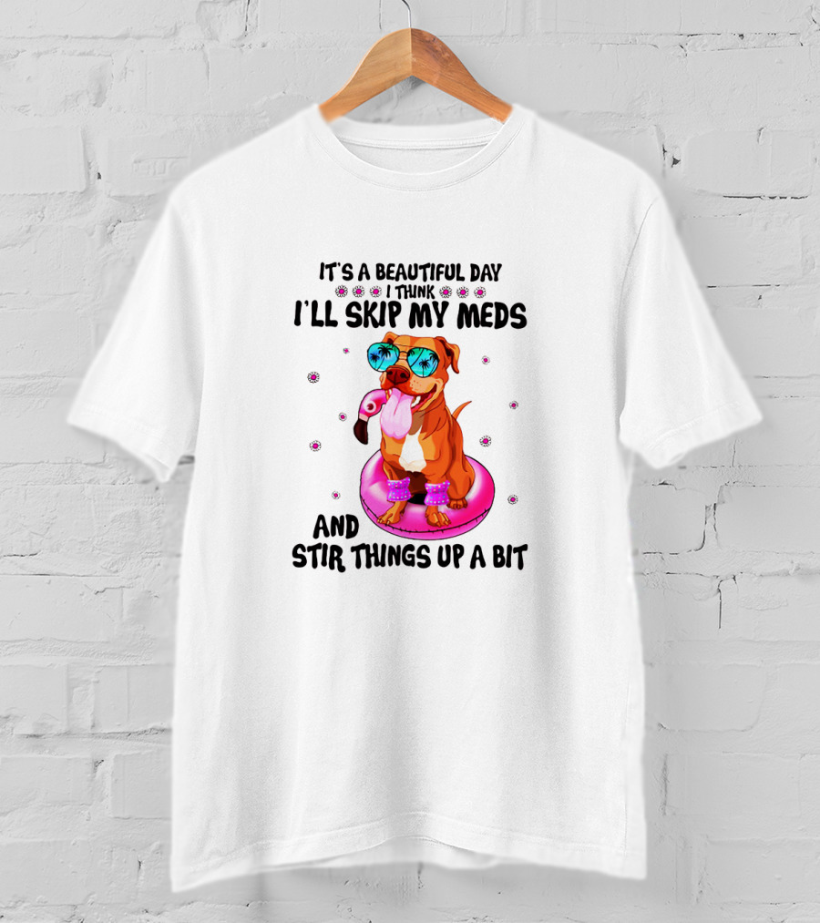 It's A Beautiful Day I Think I'll Skip My Meds And Stir Things Up A Bit T-Shirt