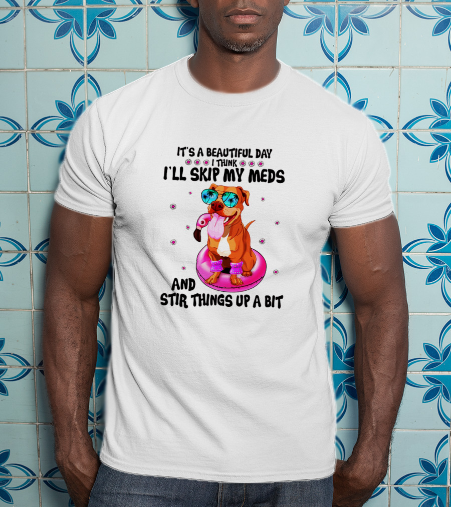 It's A Beautiful Day I Think I'll Skip My Meds And Stir Things Up A Bit T-Shirt