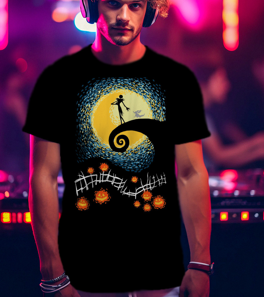 Starry Nightmare Before Christmas Van Gogh T-Shirt