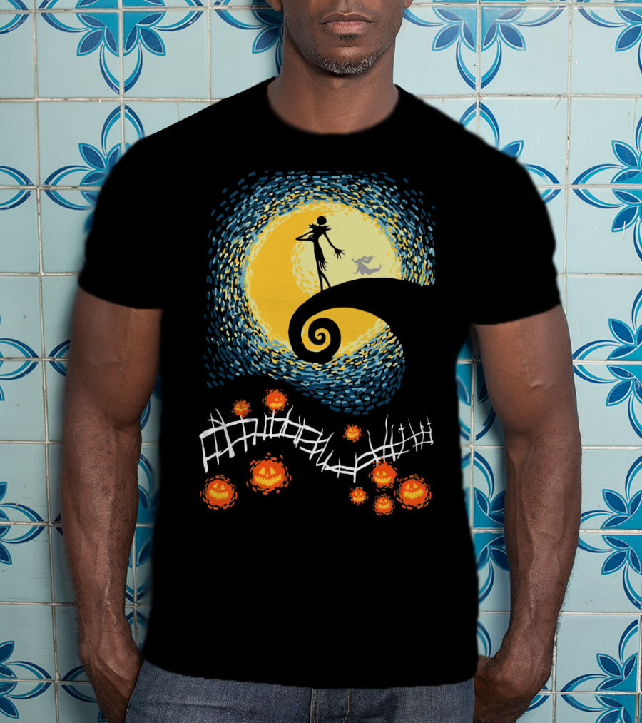 Starry Nightmare Before Christmas Van Gogh T-Shirt