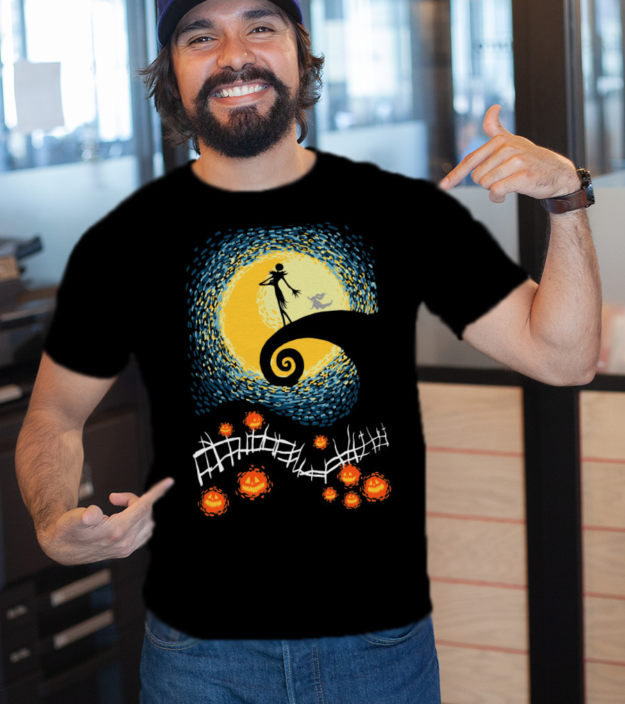 Starry Nightmare Before Christmas Van Gogh T-Shirt