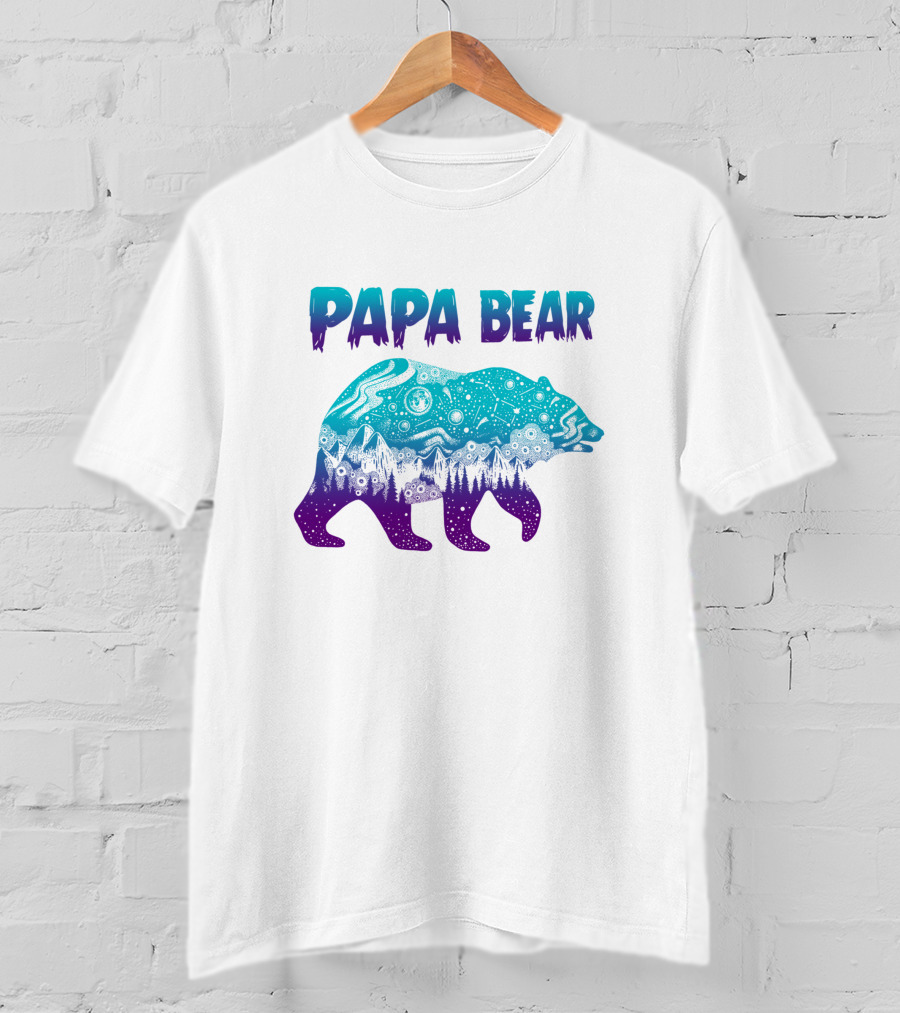 PAPA BEAR Cosmic Mountain Bear T-Shirt