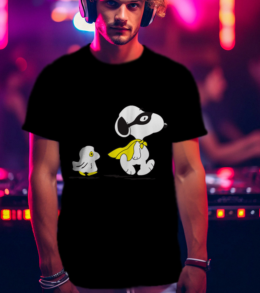 Snoopy Superhero With Woodstock Sidekick T-Shirt