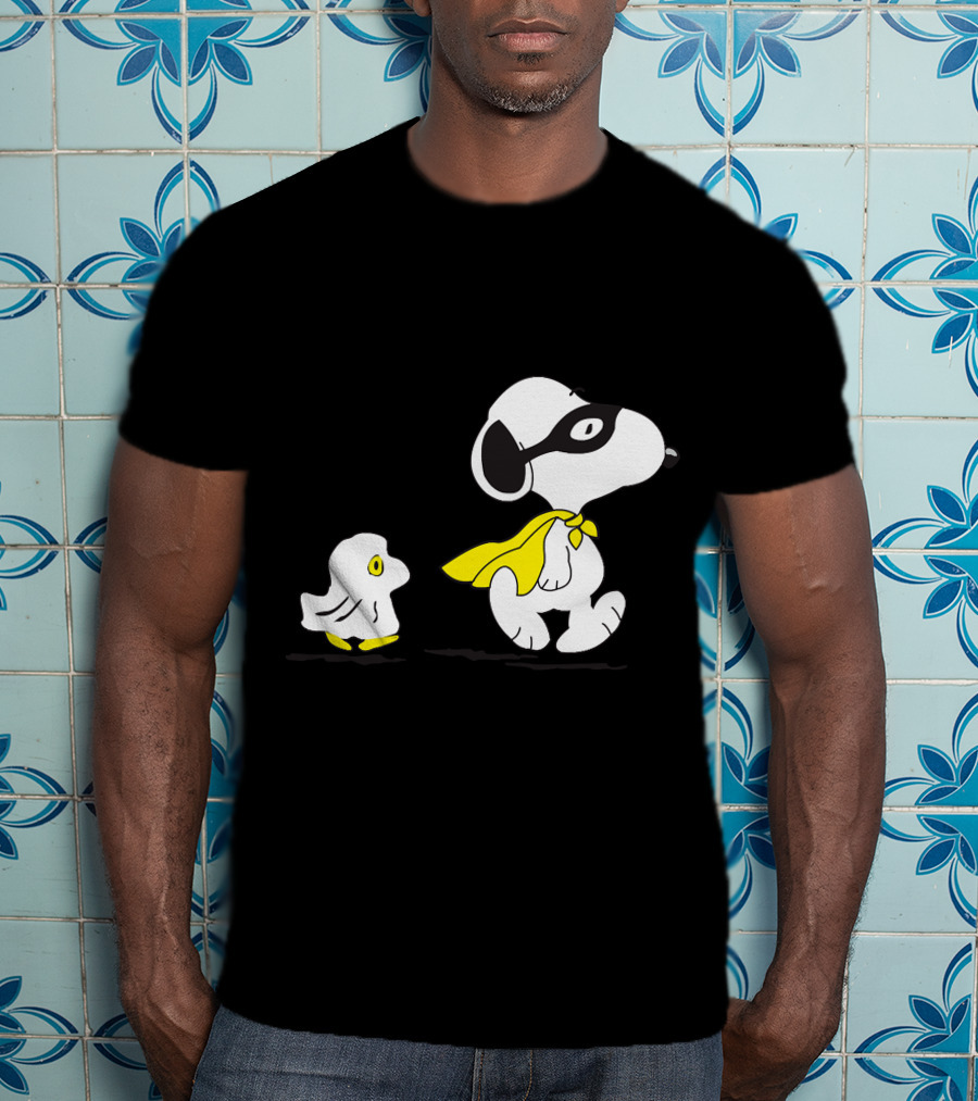 Snoopy Superhero With Woodstock Sidekick T-Shirt