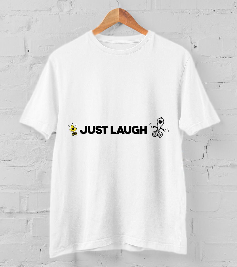 Peanuts Snoopy Woodstock Just Laugh Joyful Dance T-Shirt