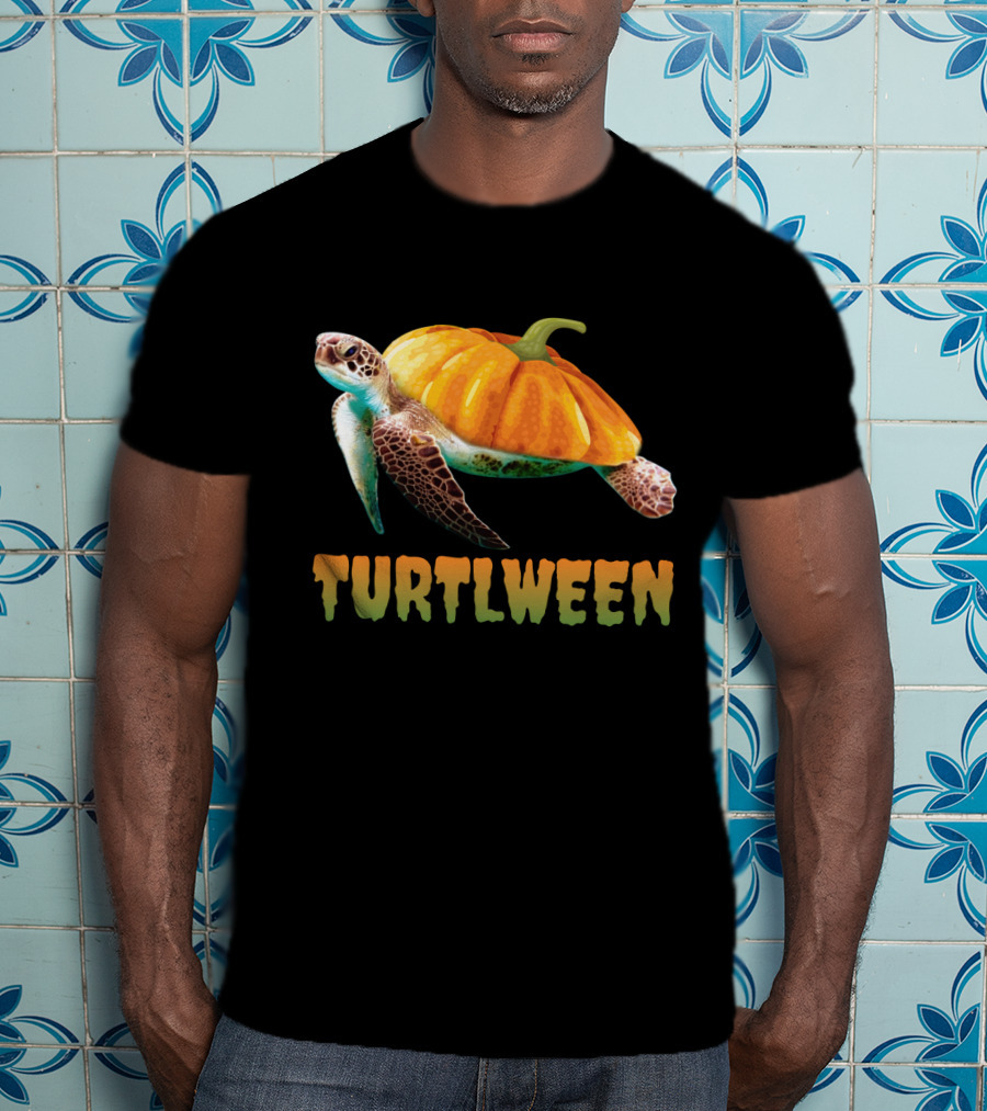 Turtlween Pumpkin Turtle Halloween Lovers Funny Turtlween T-Shirt
