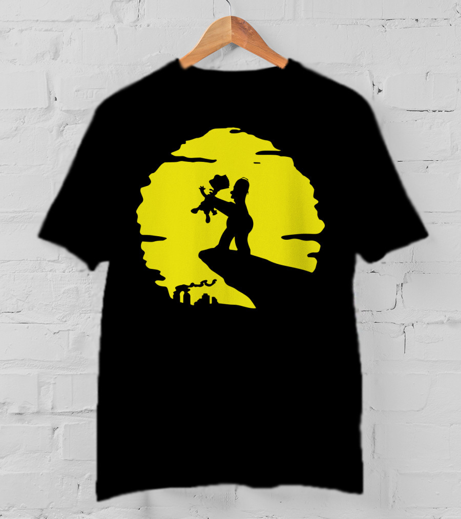 The Simpsons Homer Strangling Bart Lion King Cliff T-Shirt