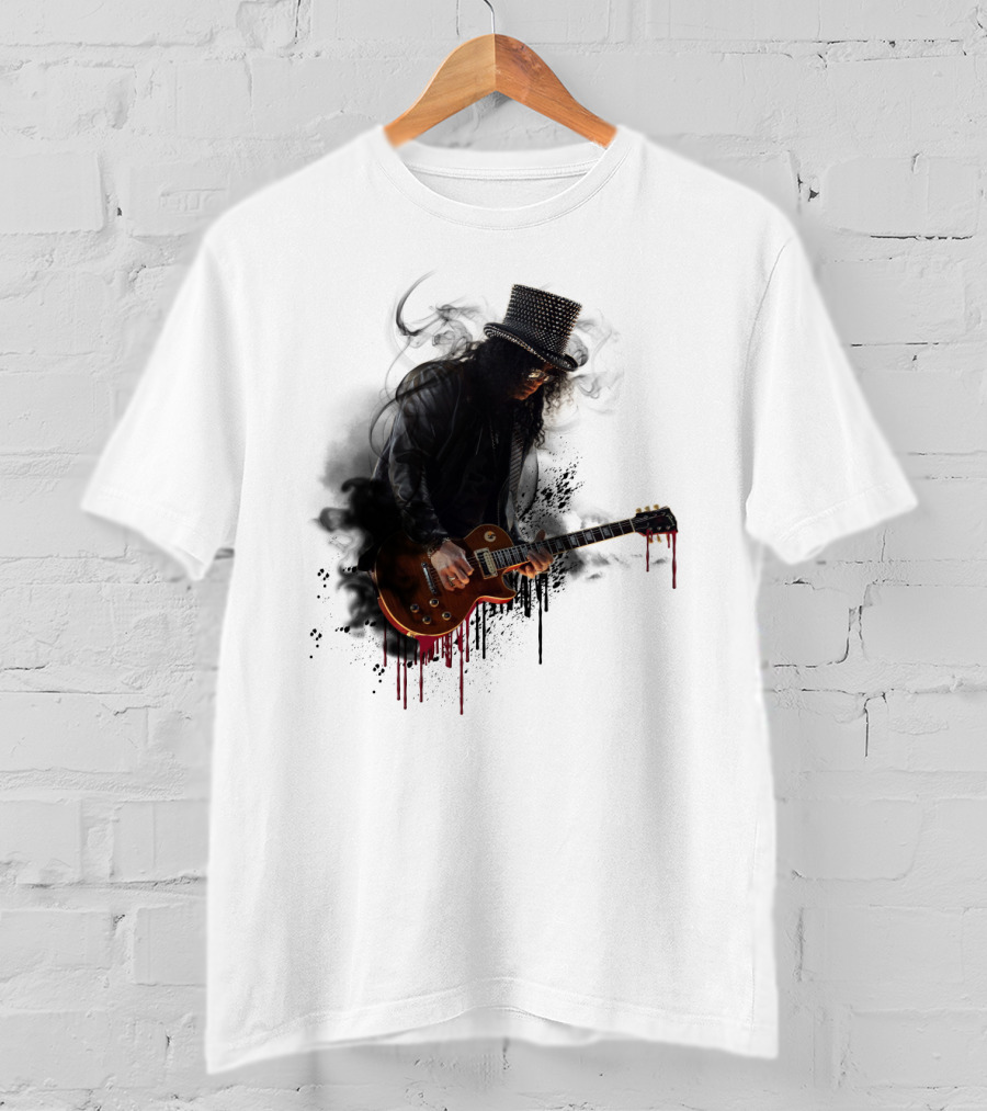 Guns N Roses Slash Heavy Metal Guitar Love Fans T-Shirt