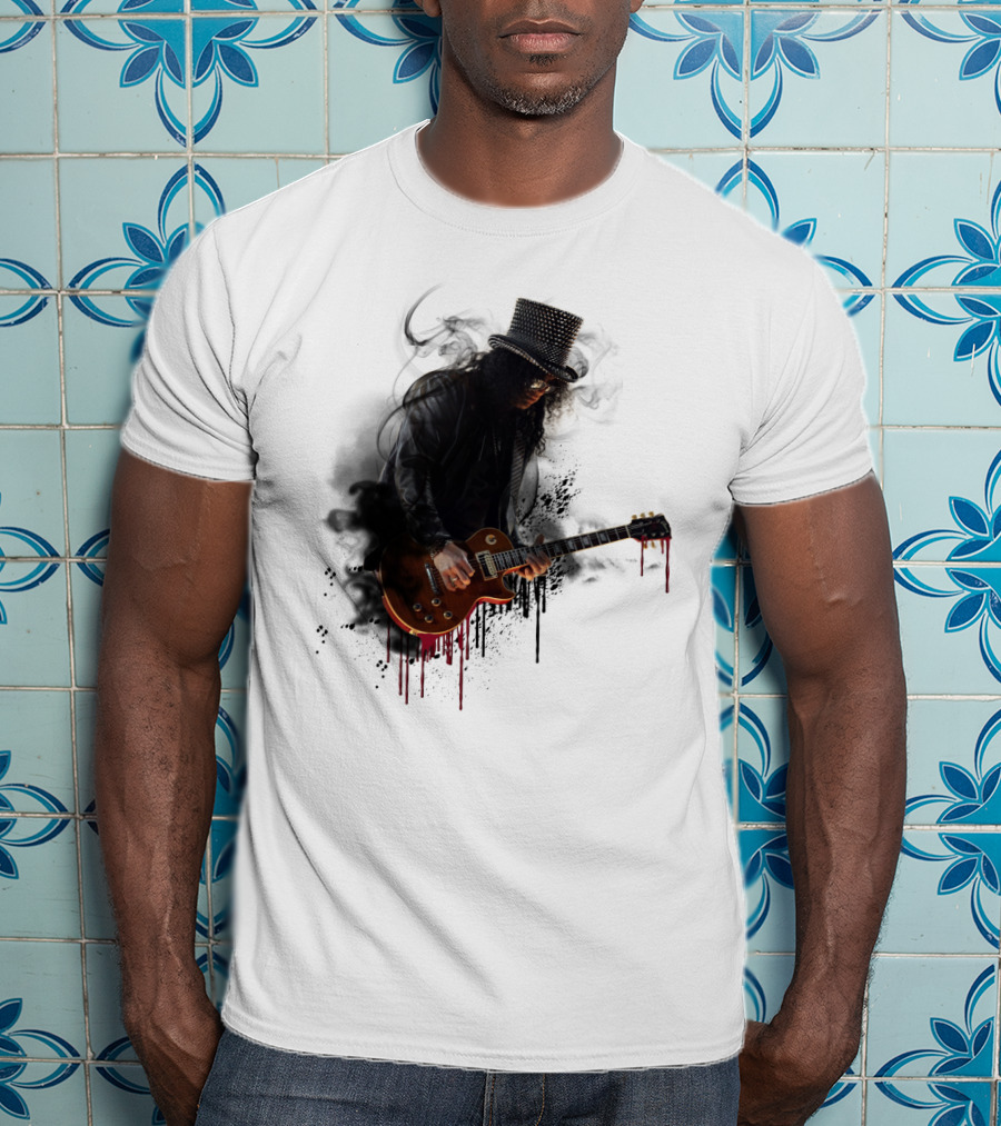Guns N Roses Slash Heavy Metal Guitar Love Fans T-Shirt