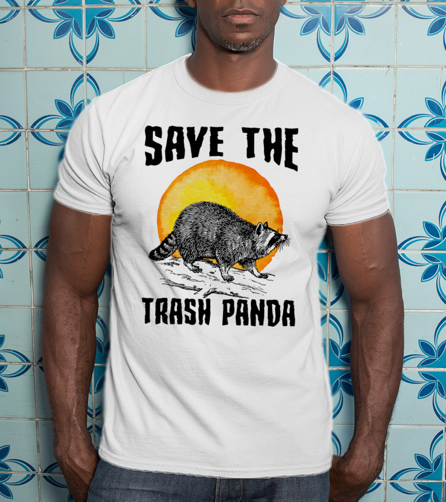 Save The Trash Panda Raccoon Raise Awareness Animal Conservation T-Shirt
