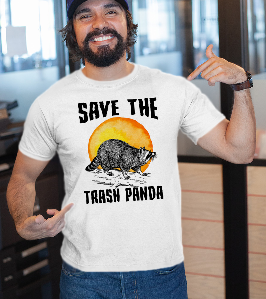 Save The Trash Panda Raccoon Raise Awareness Animal Conservation T-Shirt