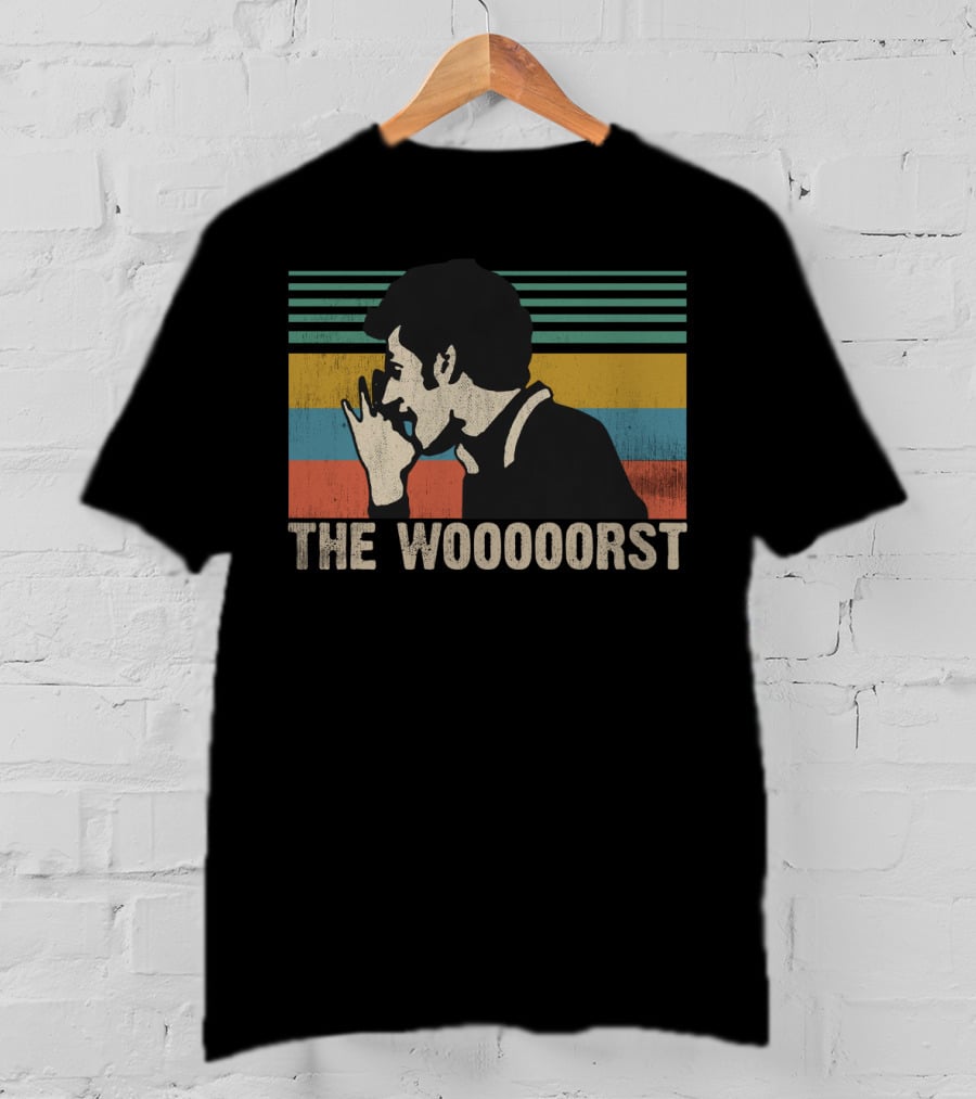 The Wooooorst Jean Ralphio Vintage Style Parks And Recreation Retro Stripes T-Shirt