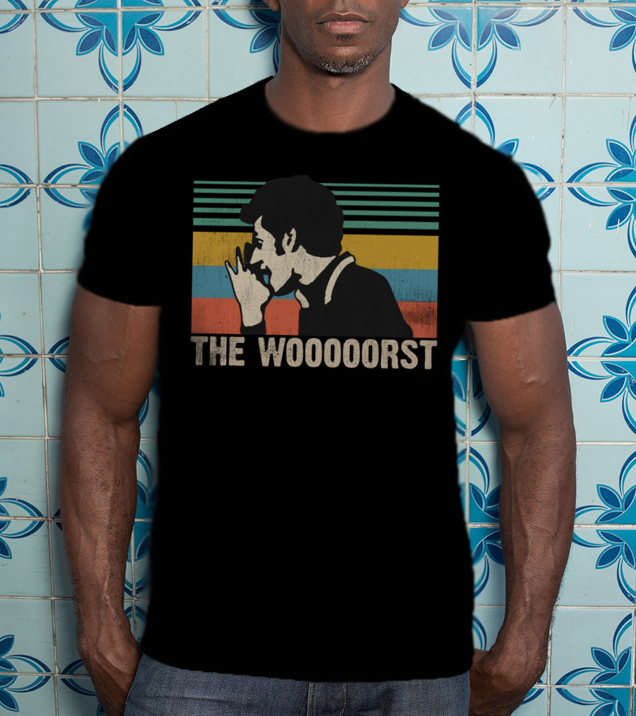 The Wooooorst Jean Ralphio Vintage Style Parks And Recreation Retro Stripes T-Shirt