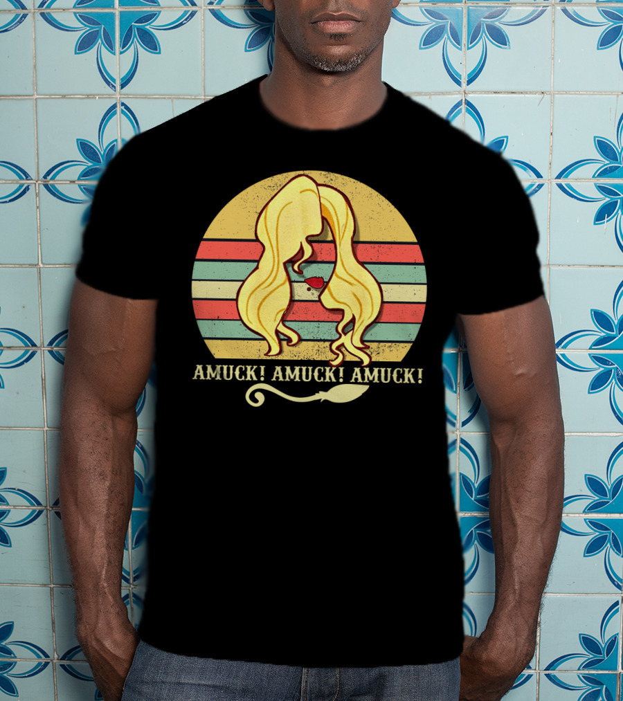 Amuck Amuck Amuck Vintage Sunset Sarah Sanderson Hocus Pocus Witch Silhouette T-Shirt