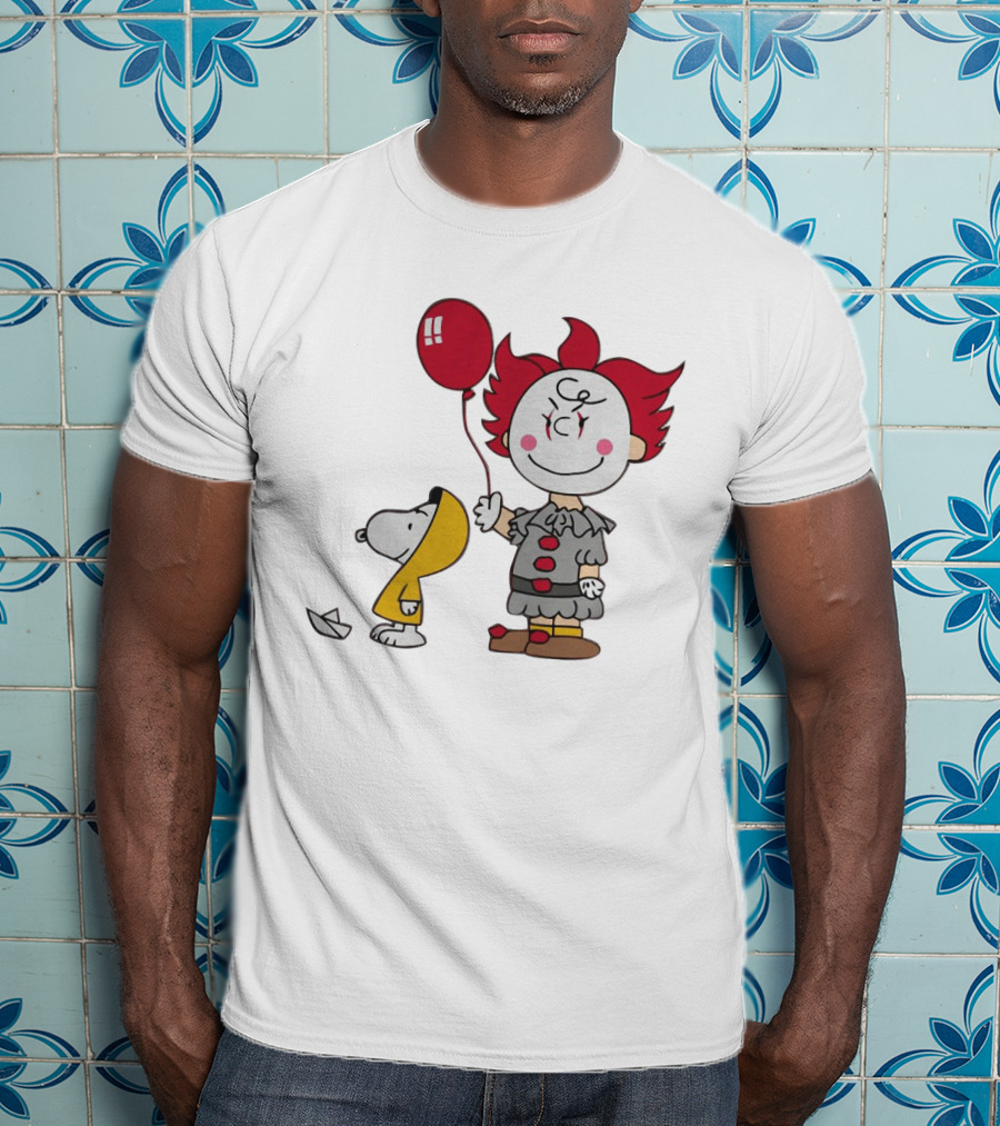 Charlie IT Snoopy Georgie Funny Horror Movie Fans T-Shirt