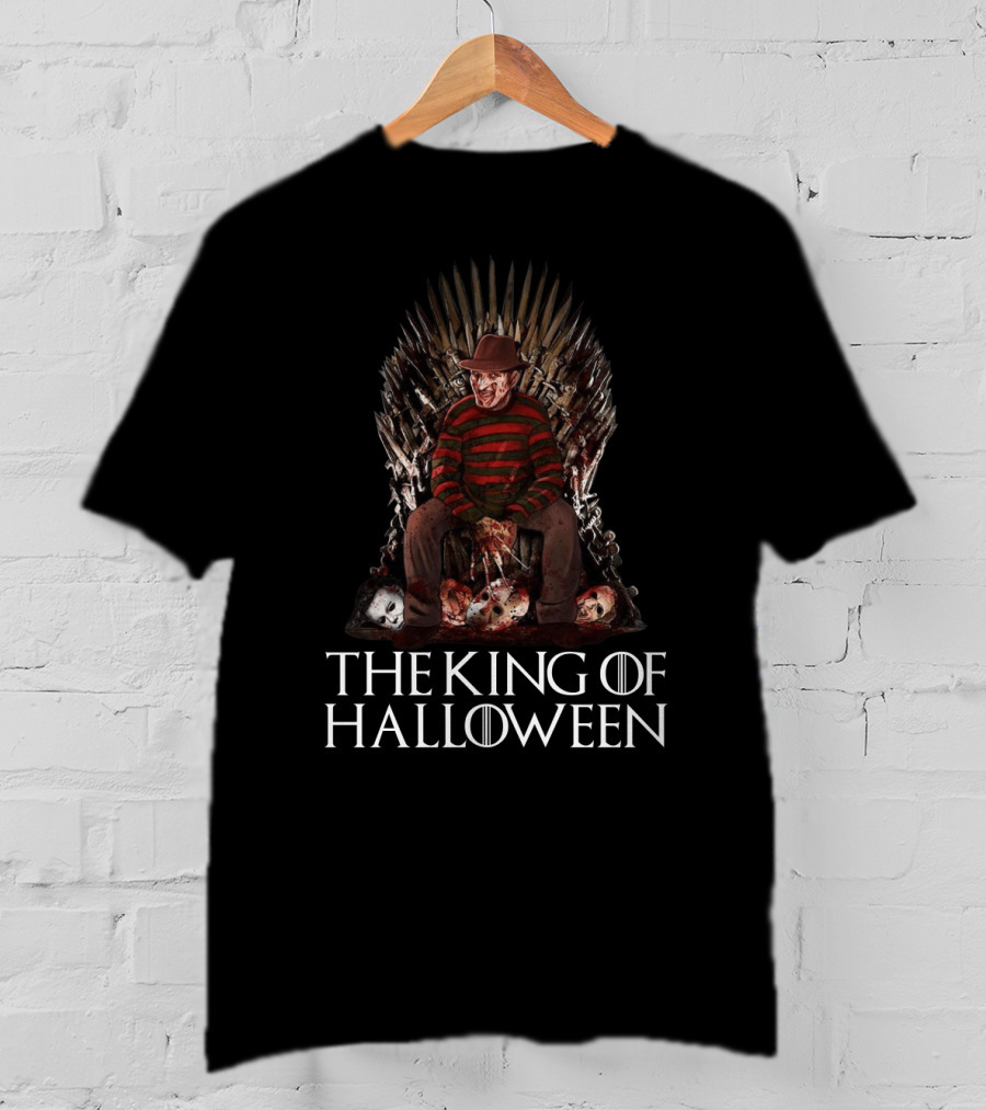 Freddy Krueger The King Of Halloween Iron Throne T-Shirt