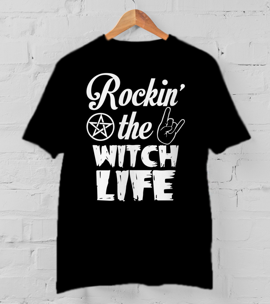 Rockin The Witch Life Halloween Sarcasm Girls Funny T-Shirt