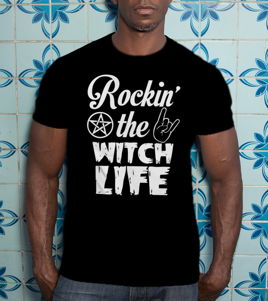Rockin The Witch Life Halloween Sarcasm Girls Funny T-Shirt
