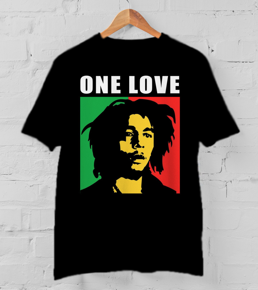 One Love Bob Marley Rasta Colors T-Shirt