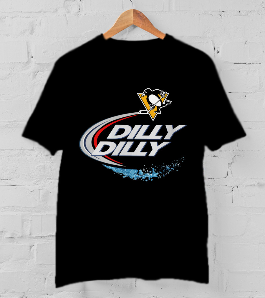 Dilly Dilly Penguins Hockey Logo And Swoosh T-Shirt