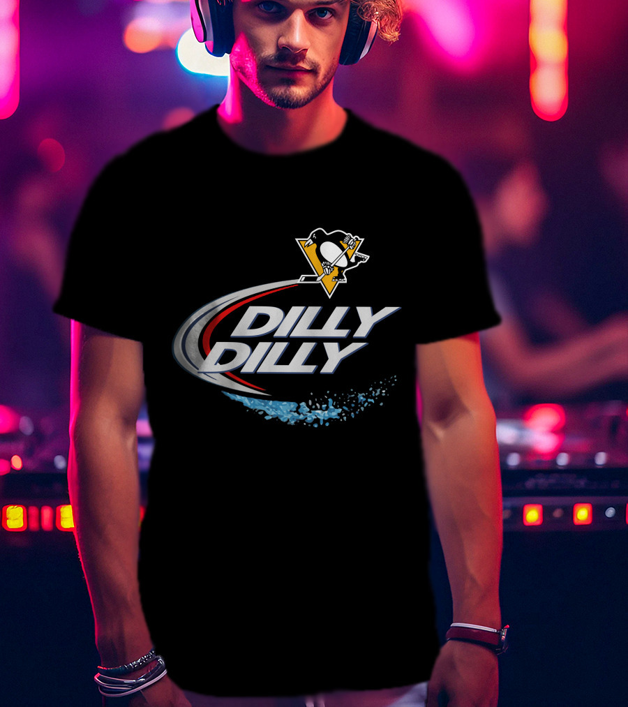 Dilly Dilly Penguins Hockey Logo And Swoosh T-Shirt
