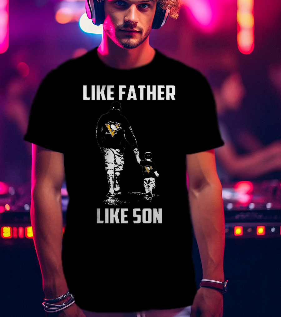 Penguins Like Father Like Son Pittsburgh Family Bond T-Shirt