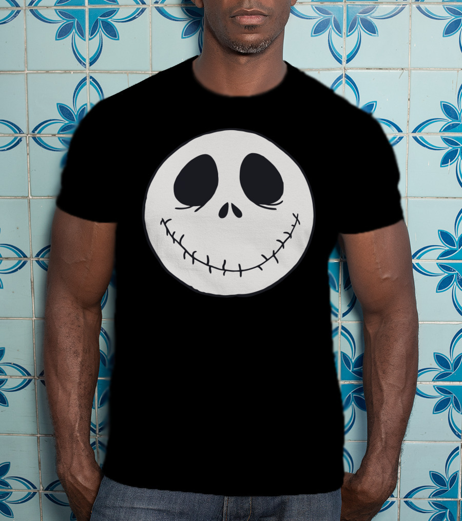 Jack Skellington Smiling Face Icon Nightmare Before Christmas T-Shirt