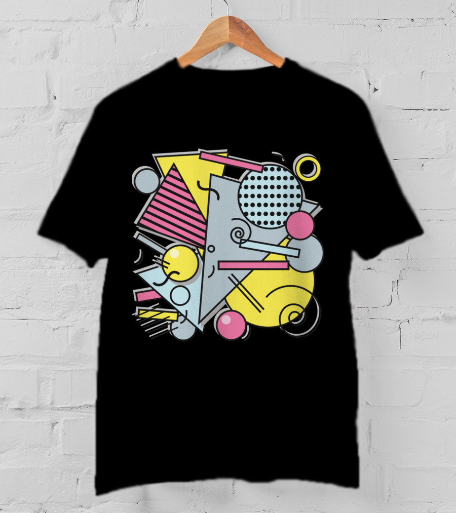 80s Memphis Geometric Abstract Shapes T-Shirt