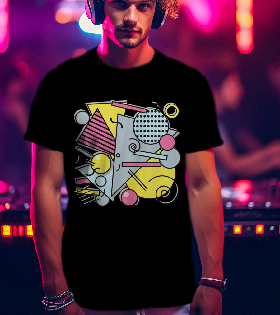 80s Memphis Geometric Abstract Shapes T-Shirt