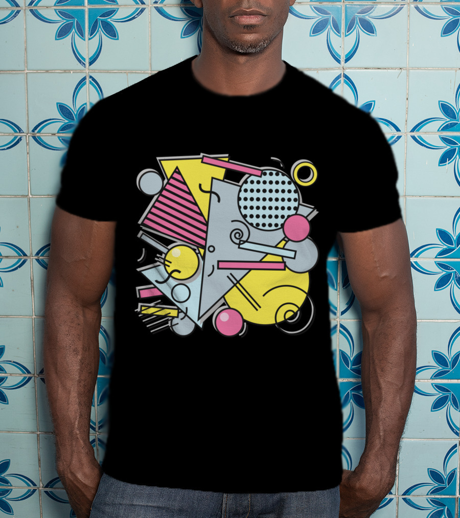 80s Memphis Geometric Abstract Shapes T-Shirt