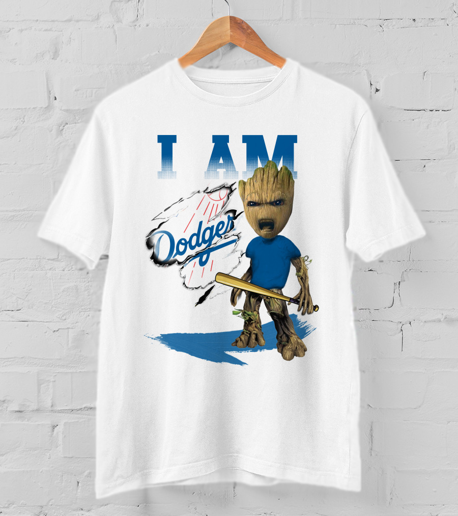 I Am Groot Dodgers Baseball T-Shirt
