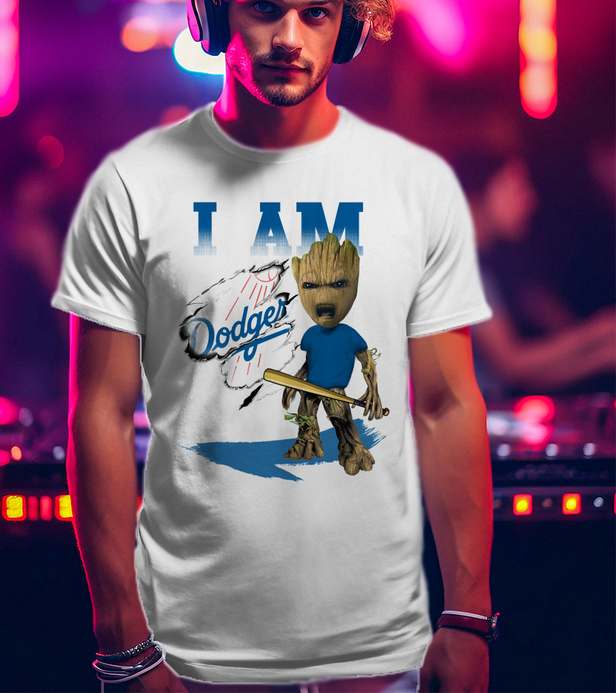 I Am Groot Dodgers Baseball T-Shirt