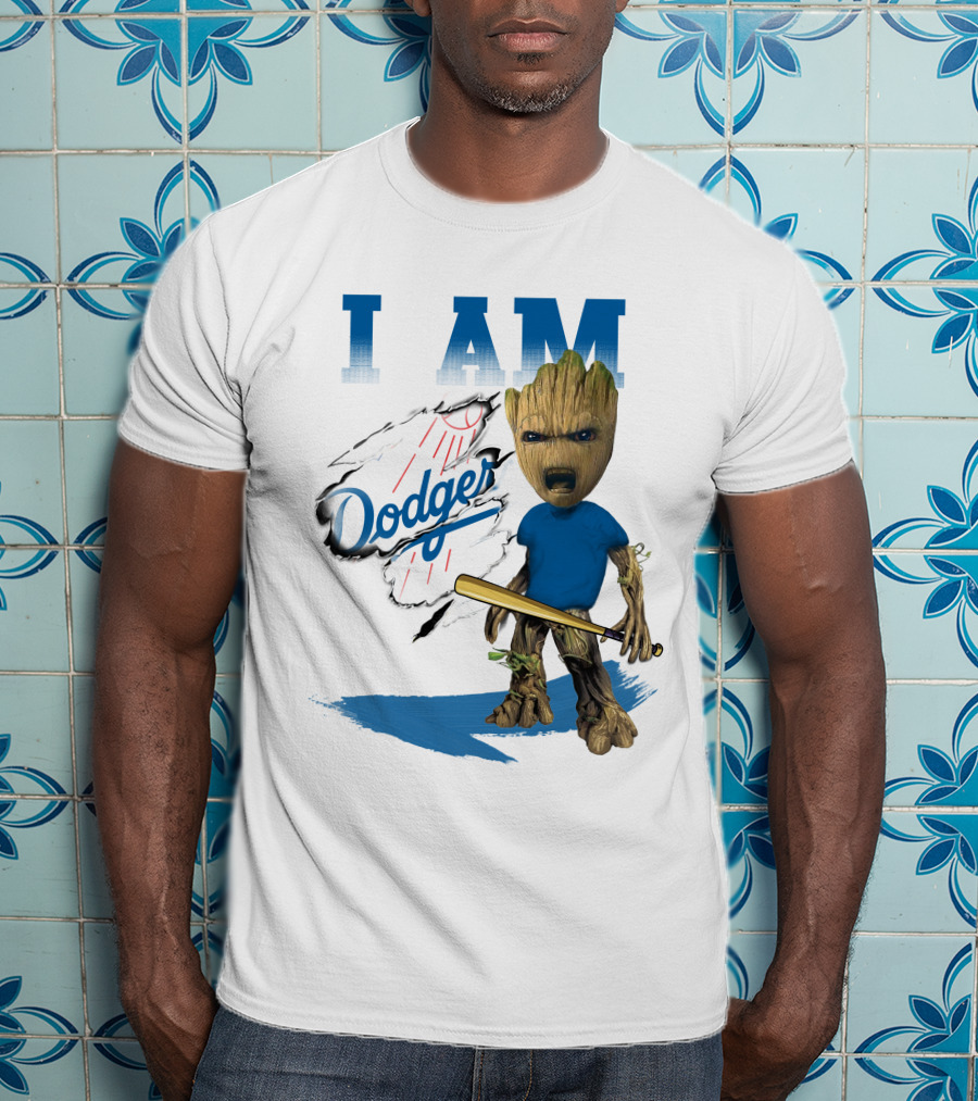 I Am Groot Dodgers Baseball T-Shirt