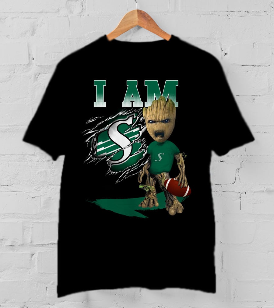I AM Saskatchewan Roughriders Football Groot Fan T-Shirt