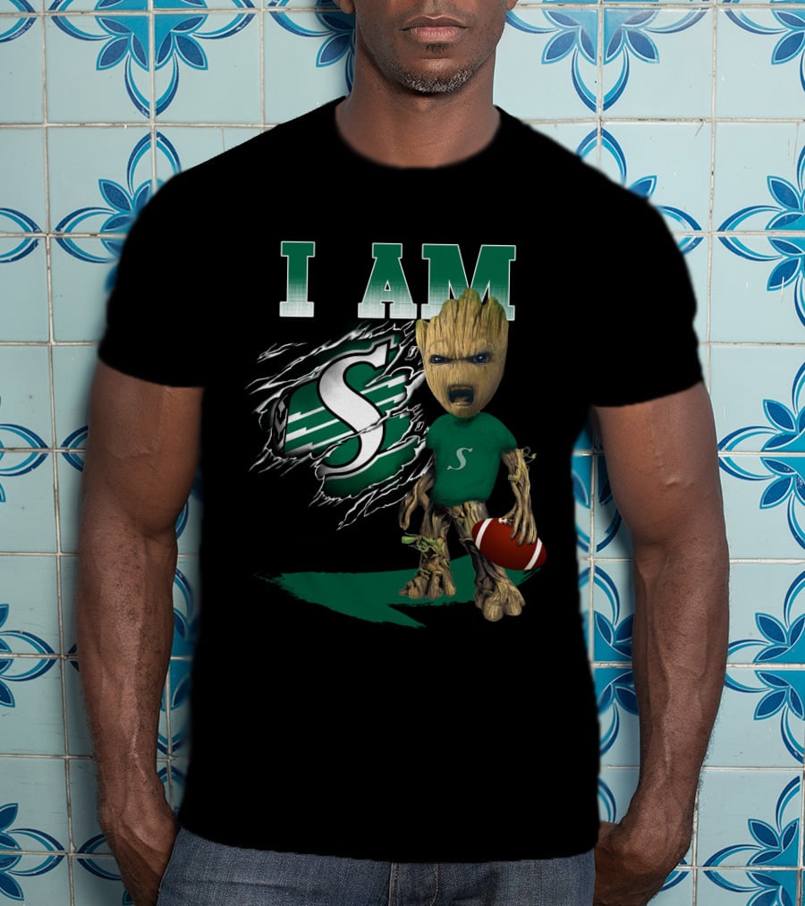 I AM Saskatchewan Roughriders Football Groot Fan T-Shirt