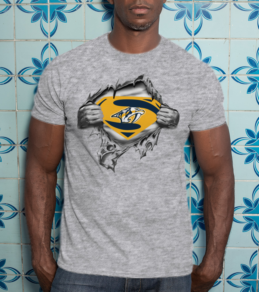 Nashville Predators Superman Shield T-Shirt
