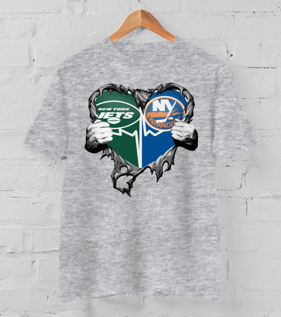 New York Jets And Islanders It’s In My Heart T-Shirt
