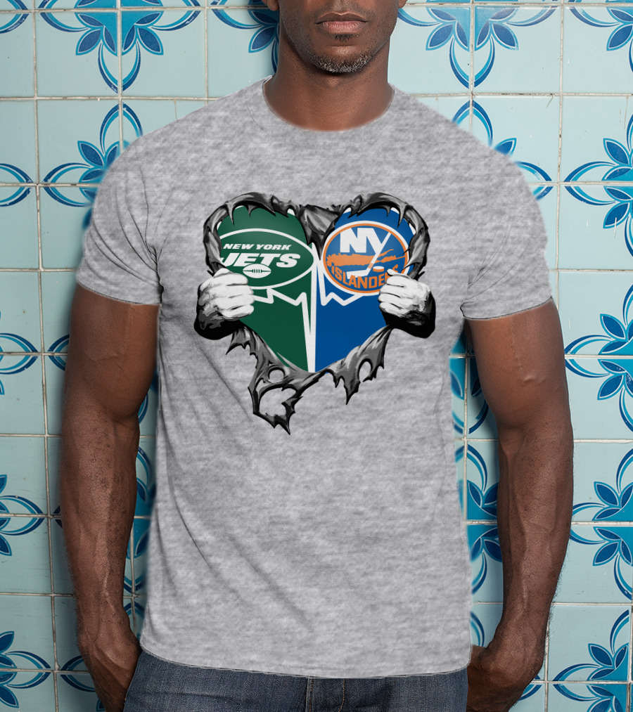 New York Jets And Islanders It’s In My Heart T-Shirt