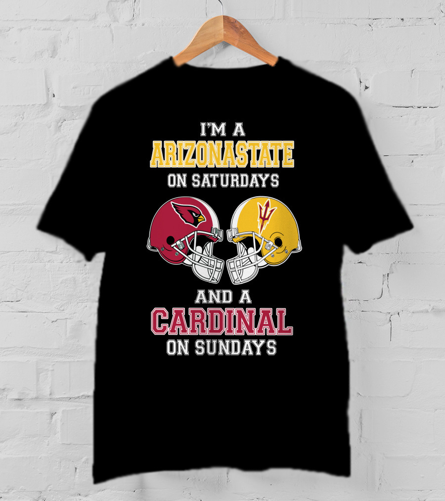 Arizona State On Saturdays Cardinal On Sundays T-Shirt
