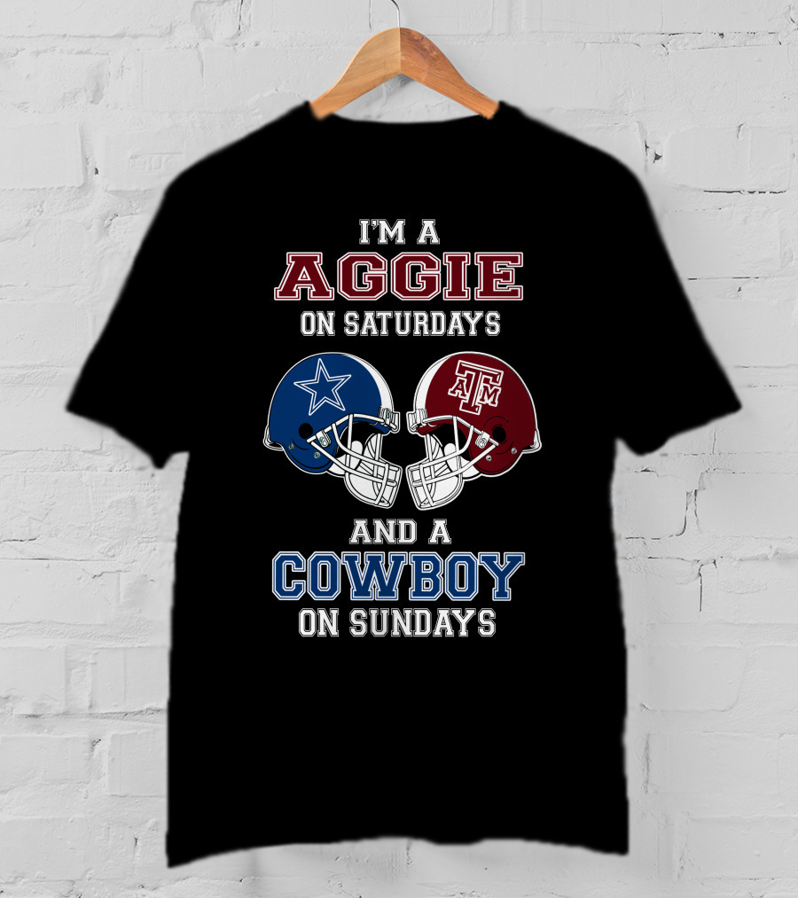 Texas A&M Aggie Saturdays And Dallas Cowboys Sundays Fan T-Shirt