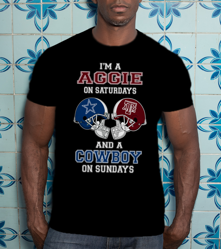 Texas A&M Aggie Saturdays And Dallas Cowboys Sundays Fan T-Shirt