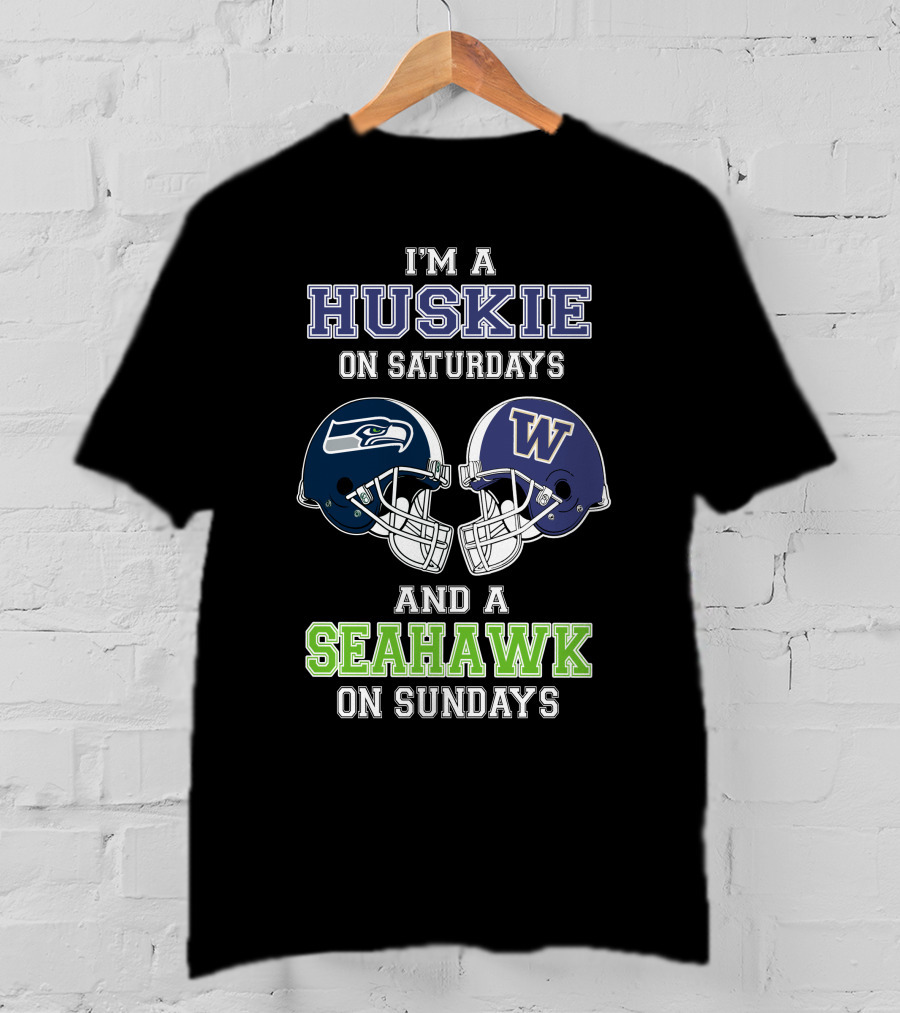I'm A Huskie On Saturdays And A Seahawk On Sundays T-Shirt